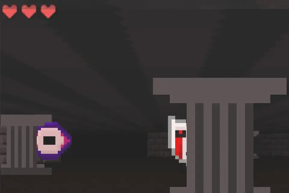 Enemy sprites rendered with proper z-buffer occlusion